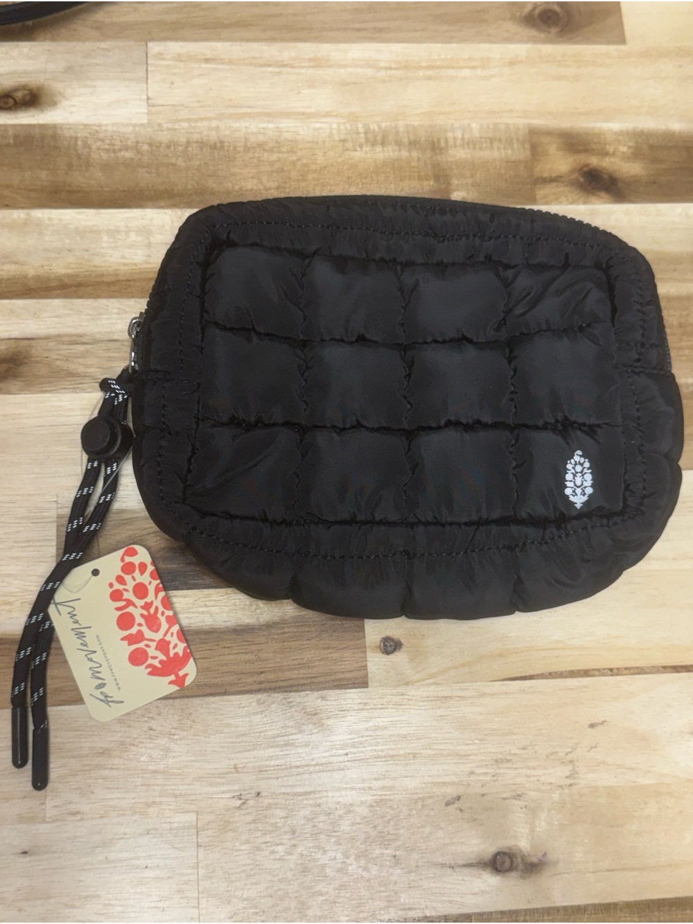 Free People Black Quilted Mini Case